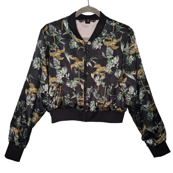Victoria's Secret Leaf Print Lightweight Zip Up Jacket Size Large - Picture 1 of 5